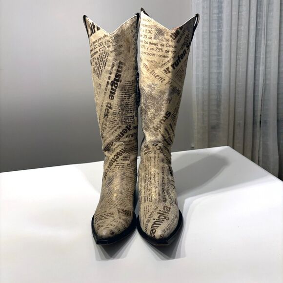 Rare Signature Donald J Pliner Women's Gysell-H3 Western Tall Boots Size 8.5‎ B - Picture 4 of 15